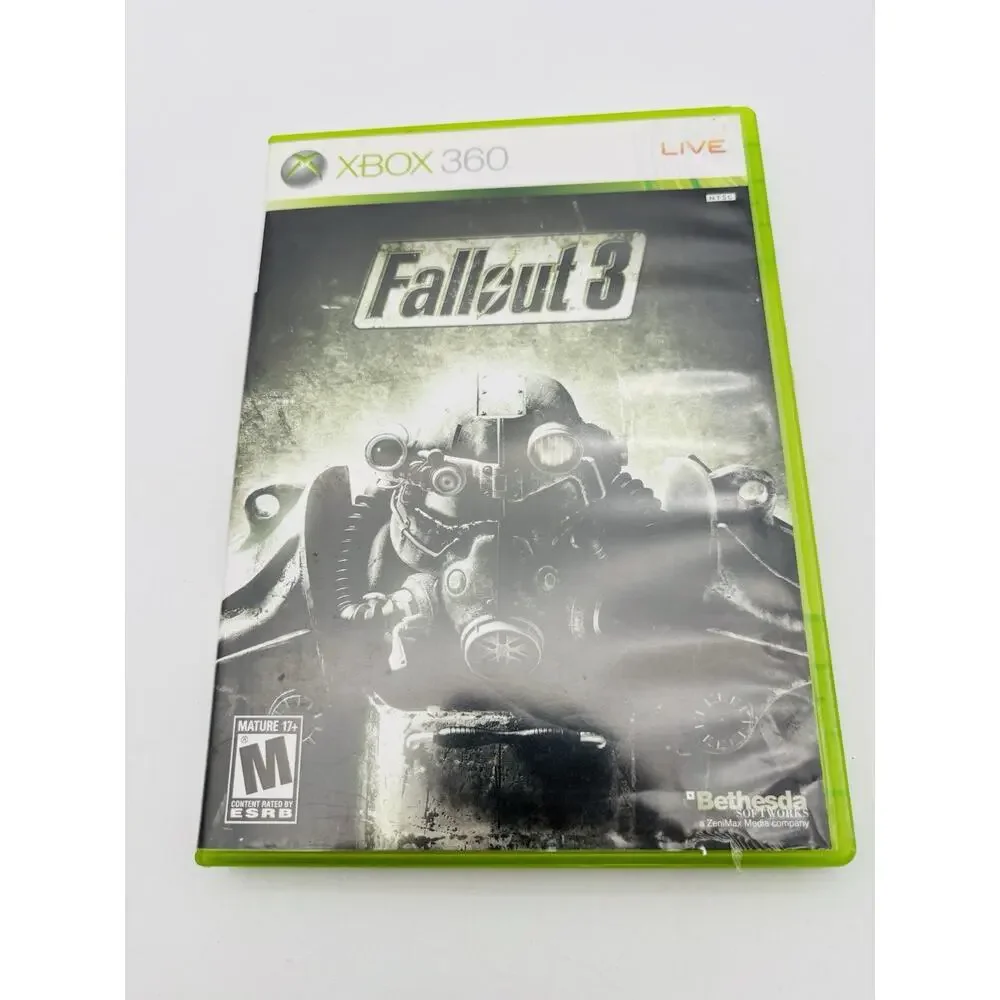 Fallout 3 (Microsoft Xbox 360, 2008) Complete w/ Manual - Tested Working VG Cond